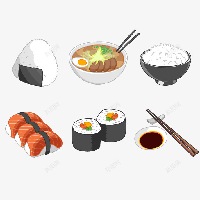 日本料理png免抠素材_88icon https://88icon.com 三文鱼 寿司 糯米面团