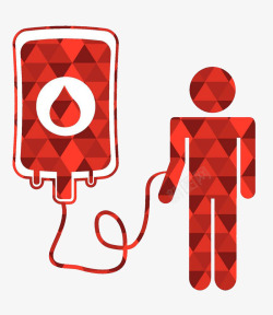 献血抽象剪影素材