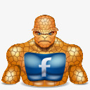 Facebook石头人电影人物社交媒体图标图标