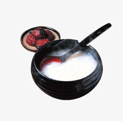 红枣白粥素材