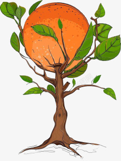 抽象橘树素材