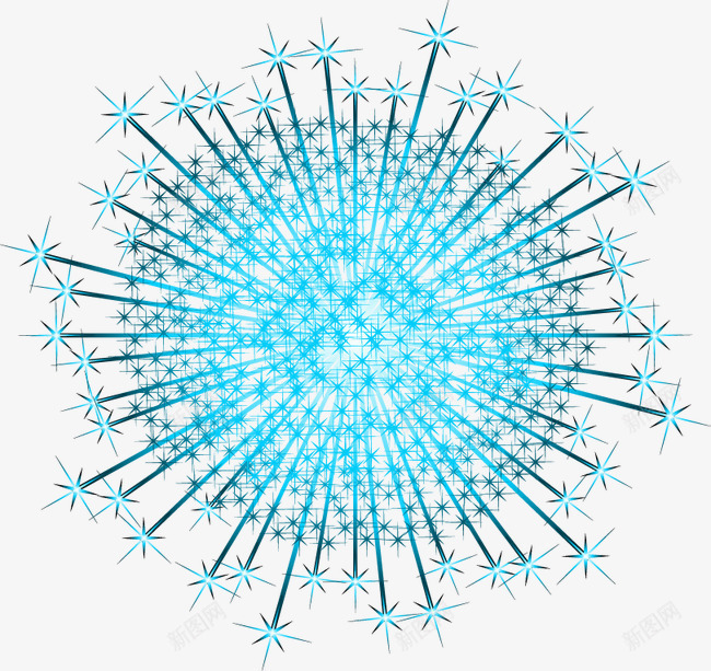 炫酷烟花矢量图ai免抠素材_88icon https://88icon.com 炫酷 烟花 蓝色 矢量图