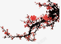 中国画梅花素材