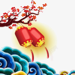春节海报装饰灯笼素材