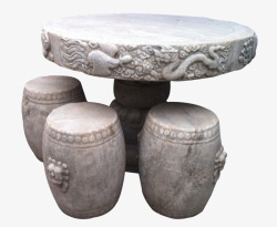 石头雕刻桌子素材