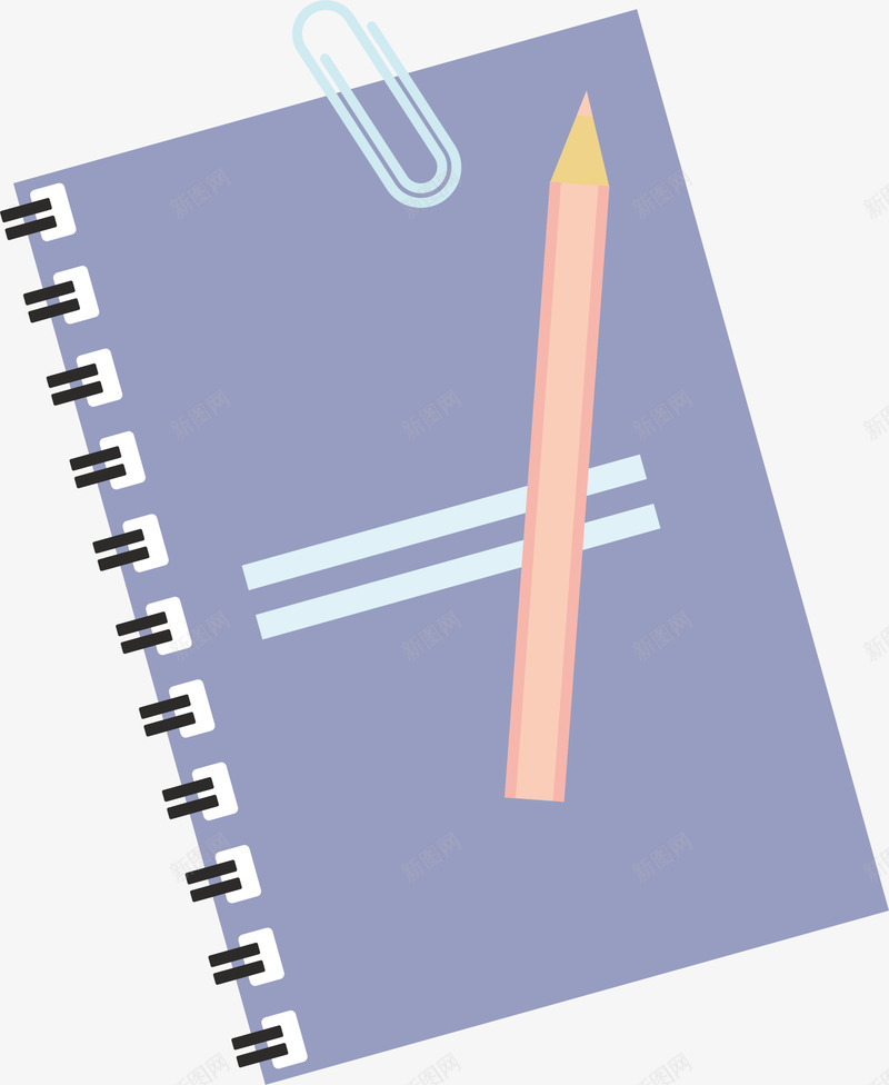 紫色卡通铅笔笔记png免抠素材_88icon https://88icon.com 别针 学习 教育 本子 知识 笔记 装饰图案 铅笔