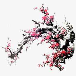 水墨画梅花素材