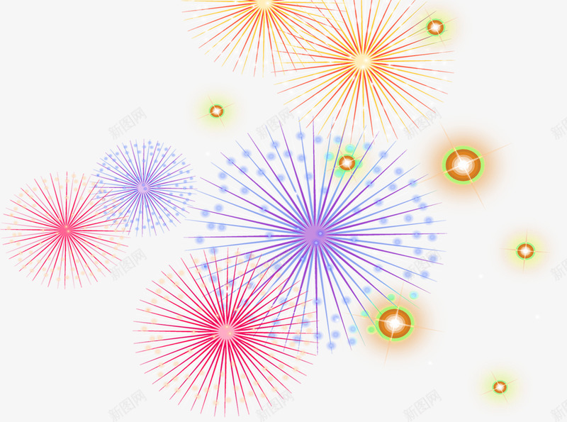 彩色烟花奇幻散开png免抠素材_88icon https://88icon.com 奇幻 彩色 散开 烟花