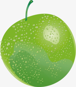 绿色的青苹果矢量图素材