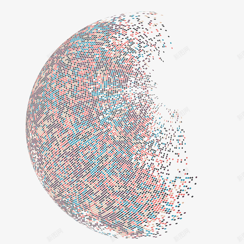 美丽精致的球形粒子矢量图ai免抠素材_88icon https://88icon.com 七彩 互联网 彩色 抽象球体 抽象粒子 粒子 精致 矢量图