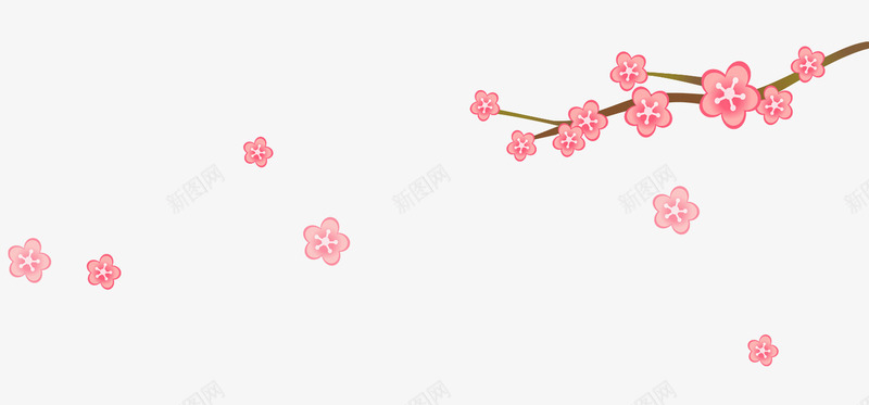 桃花树png免抠素材_88icon https://88icon.com 桃花 桃花树 梅花 粉色花朵 装饰