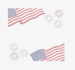 美国国旗烟花花纹矢量图素材