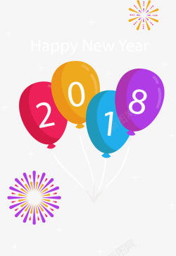 2018多彩漂浮气球素材