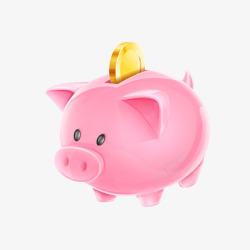 红色存钱罐粉红色存钱罐小猪高清图片