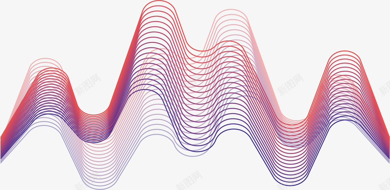 炫彩声波png免抠素材_88icon https://88icon.com 声波 声波纹 声纹 声音识别 矢量素材 粉色条纹