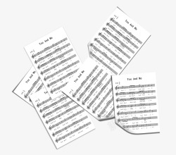 白色音乐乐谱纸张素材