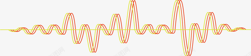 黄色波纹矢量图ai免抠素材_88icon https://88icon.com 彩色 波纹 线条 黄色声波 矢量图