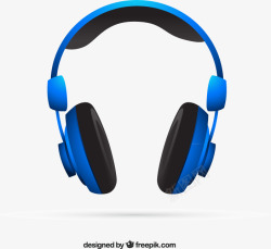 无线头戴式蓝色头戴式耳机高清图片