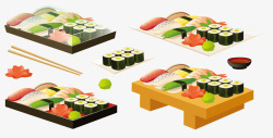 美味的寿司集合素材