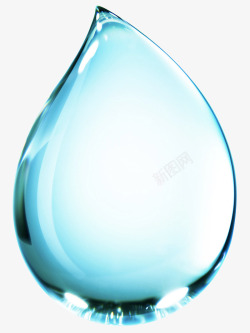 水滴淡蓝色大水滴素材