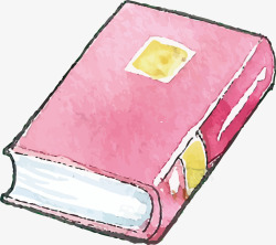 粉色厚皮书矢量图素材