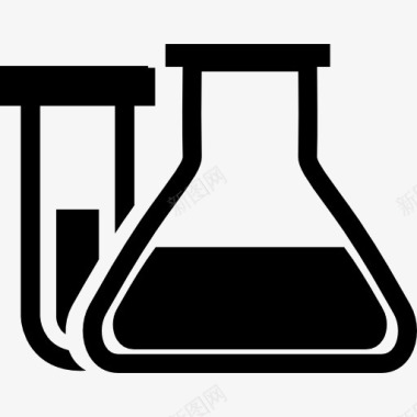 大学课堂试管和烧瓶化学课堂图标图标