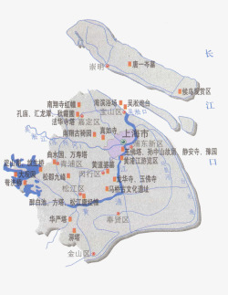 上海旅游地图素材