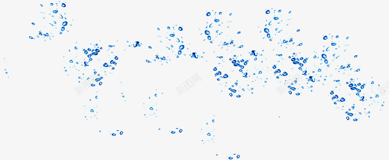 蓝色夏季水珠装饰png免抠素材_88icon https://88icon.com 夏季 水珠 蓝色 装饰
