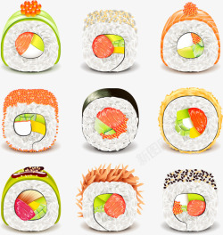 美味的日本寿司素材