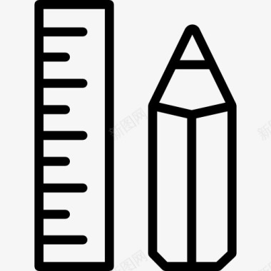 铅笔工具尺图标图标