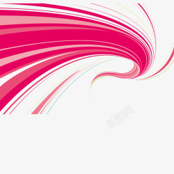 粉红色曲线矢量图素材