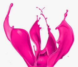 粉红泼溅油漆素材
