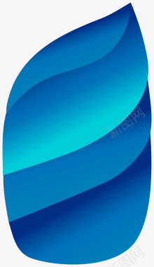 蓝色的抽象彩色立体logo矢量图图标图标