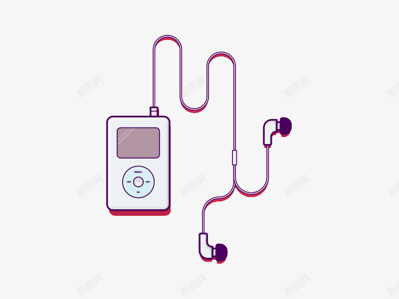 MP3png免抠素材_88icon https://88icon.com mp3 白色 矢量插图 耳机 音乐