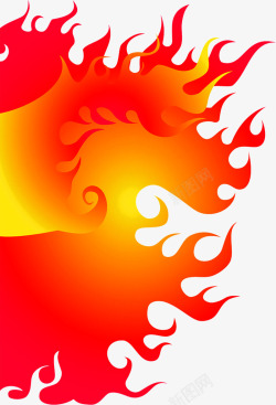 红色抽象创意火焰装饰素材