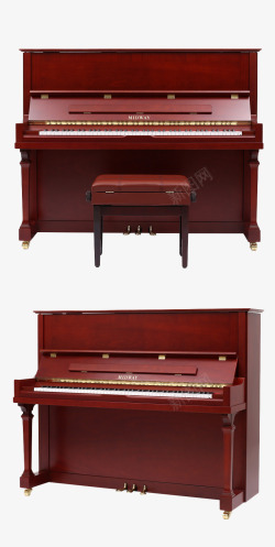 美德威MIDWAY立式钢琴带琴凳素材