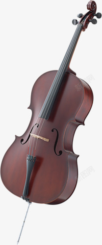漂亮的棕色大提琴素材