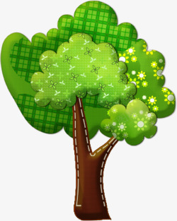 绿树卡通抽象大树素材