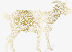 抽象山羊创意花纹山羊高清图片