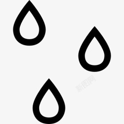 山楂类型中风雨滴概述天气符号的水珠图标高清图片