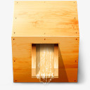 日本古代文化透明图标木箱子图标