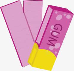 粉红儿童节口香糖矢量图素材