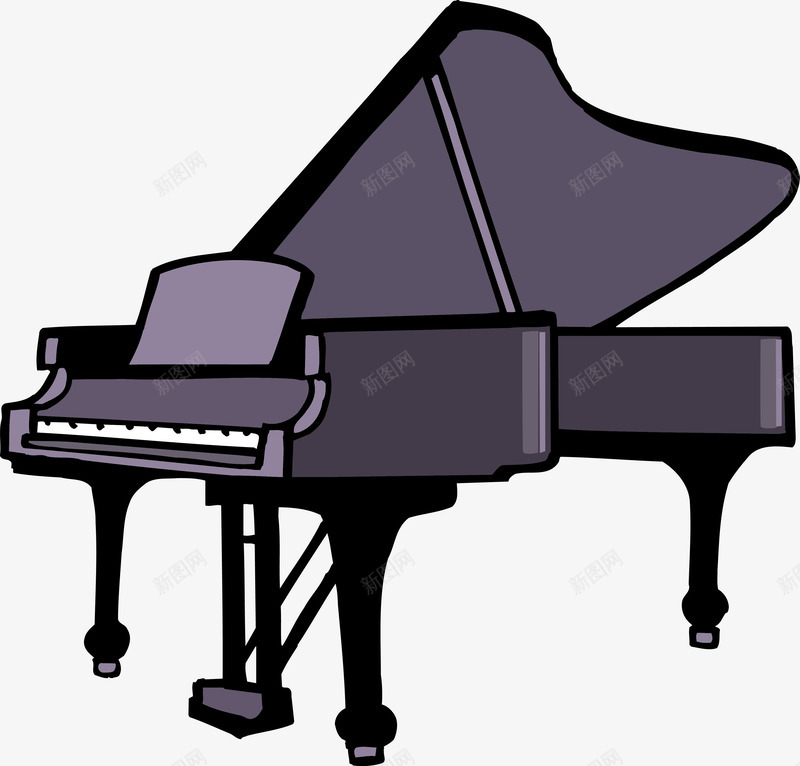 卡通钢琴矢量图ai免抠素材_88icon https://88icon.com 乐器 乐器培训 卡通乐器 卡通器材 钢琴 音乐器材 矢量图