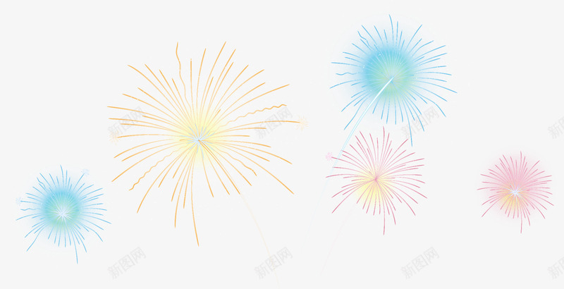 春节密集多彩烟花png免抠素材_88icon https://88icon.com 多彩烟花 密集烟花 新春烟花 春节烟花 烟花爆竹 绚烂烟花