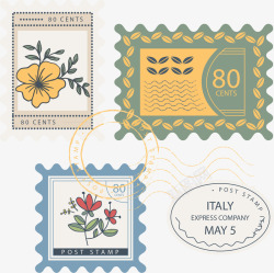 意大利旅游纪念邮票素材