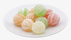 彩豆软糖放在白色盘子里的彩色糖果豆高清图片