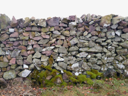 石头堆砌砖墙石头墙壁高清图片