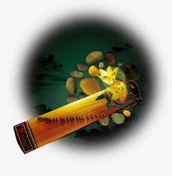 西方古典乐器中国古典古筝高清图片