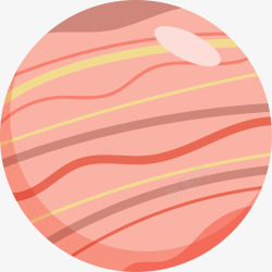 世界航天日粉色条纹星球素材