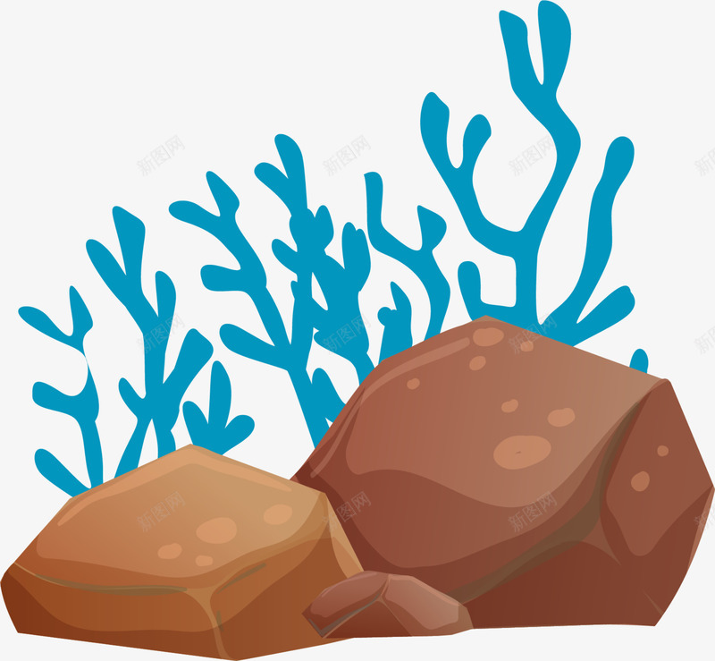 世界海洋日蓝色珊瑚png免抠素材_88icon https://88icon.com 一堆珊瑚 世界海洋日 海洋植物 美丽珊瑚 蓝色珊瑚 黄色石头